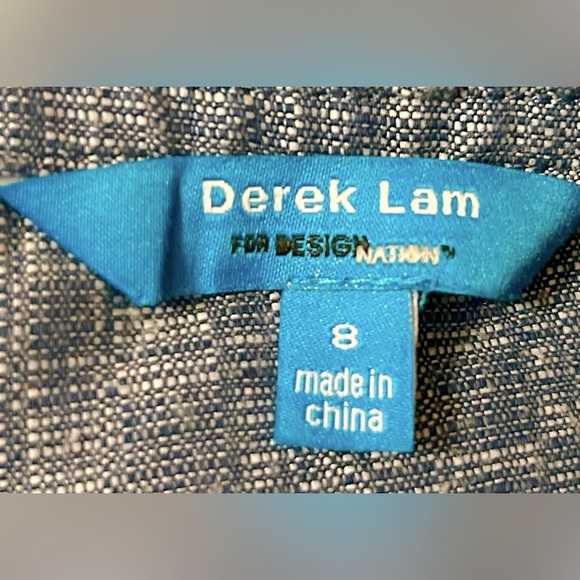 Derek Lam Chambray Indigo Blue Denim Button Front Dress with Pockets, Size M (8) - Picture 12 of 16